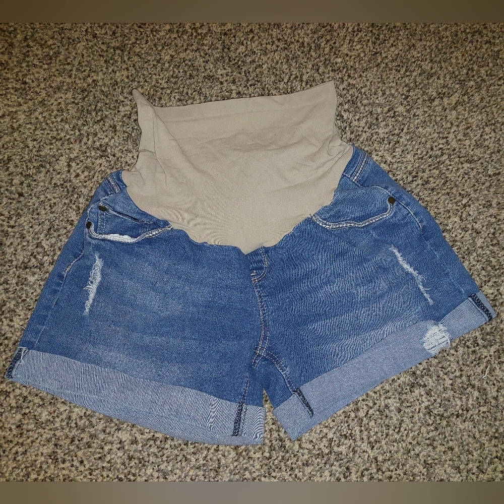 Indigo Jean Maternity shorts